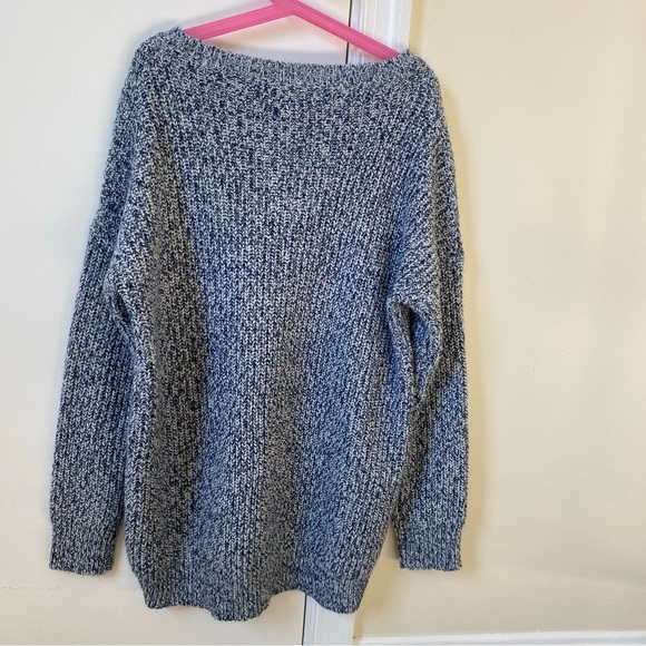 Atmosphere blue and white marled knit sweater size 6 - Picture 3 of 3